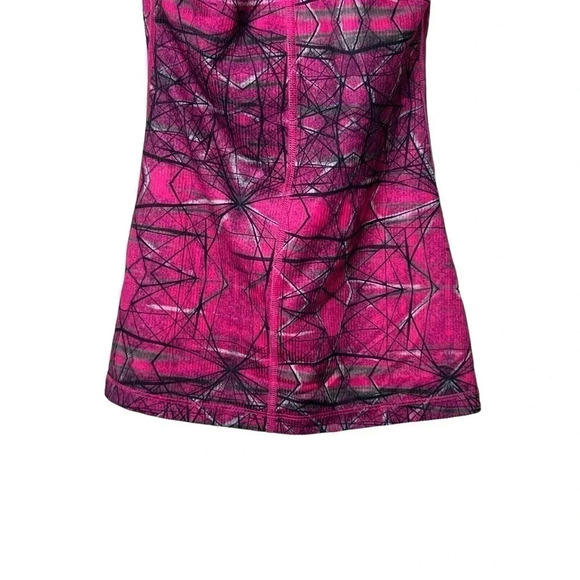 1648. NIKE DRI-FIT WORKOUT TANK TOP PINK/GRAY/BLACK IN COLOR; GEOMETRICAL SHAPES - Picture 7 of 7
